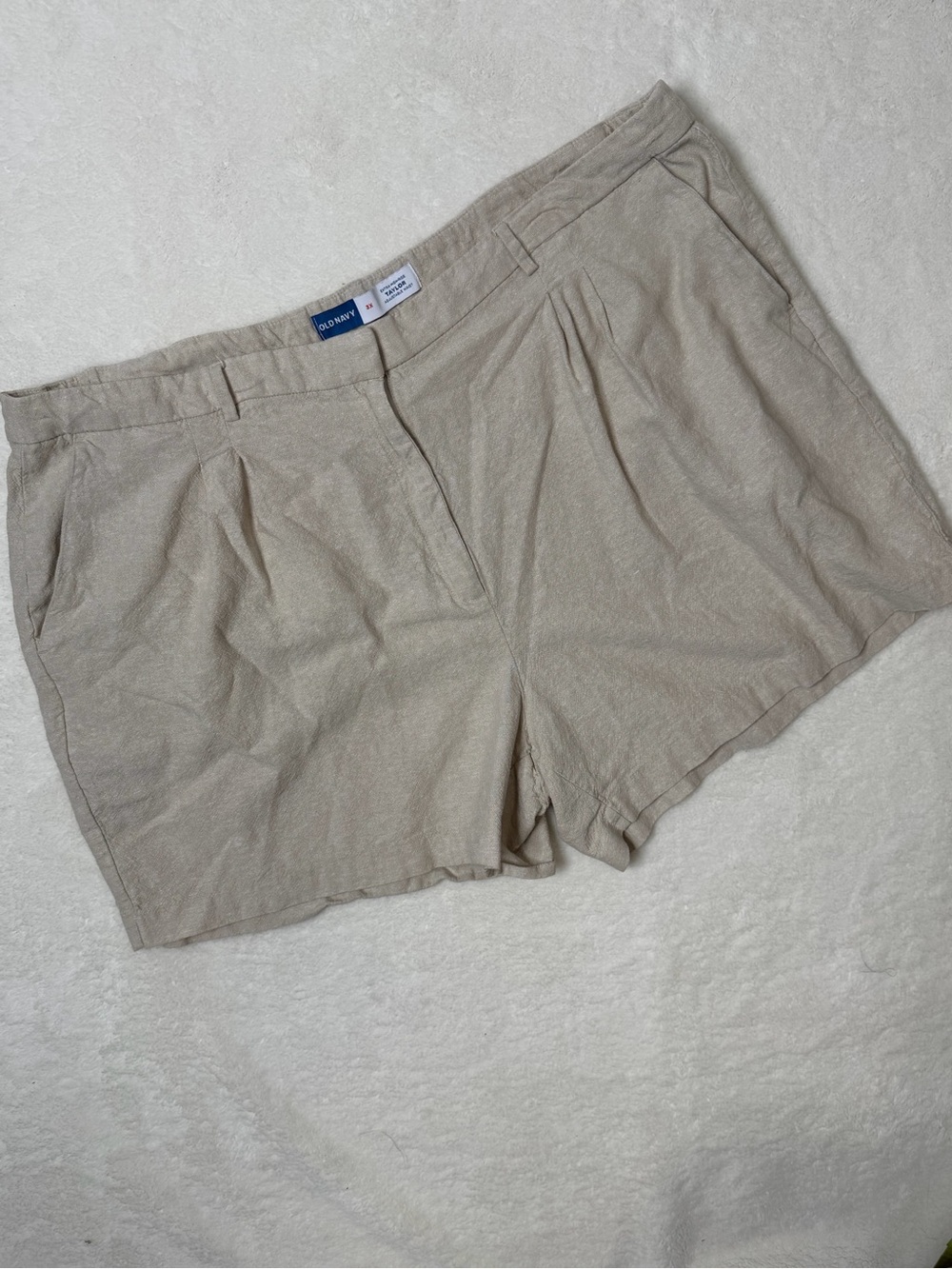 Old Navy Linen Shorts 3X Extra High Rise Taylor Adjustable Waist